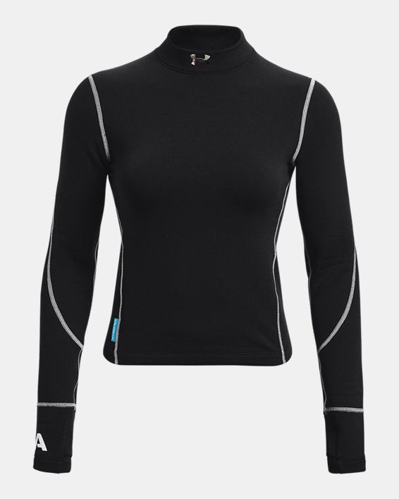 Women's ColdGear® Select Mock Long Sleeve, Black, pdpMainDesktop image number 5